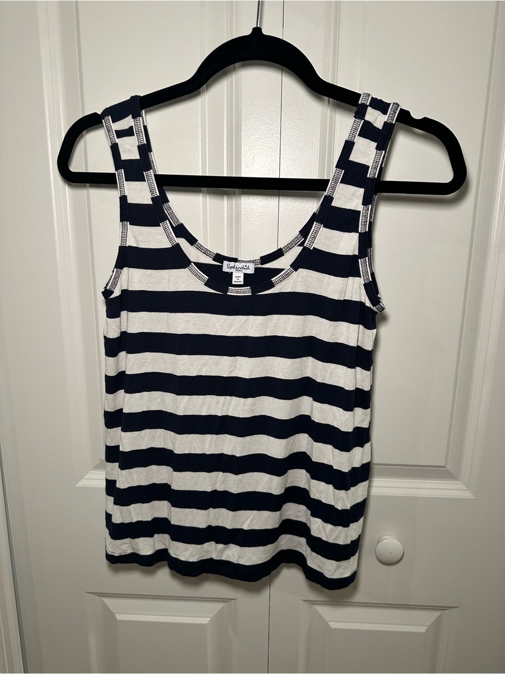 Splendid Navy & White Striped Scoop Tank